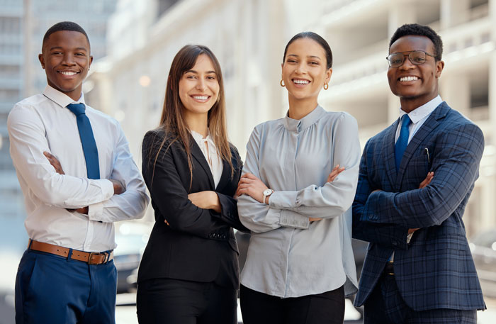 shot-of-a-group-of-lawyers-standing-in-the-city